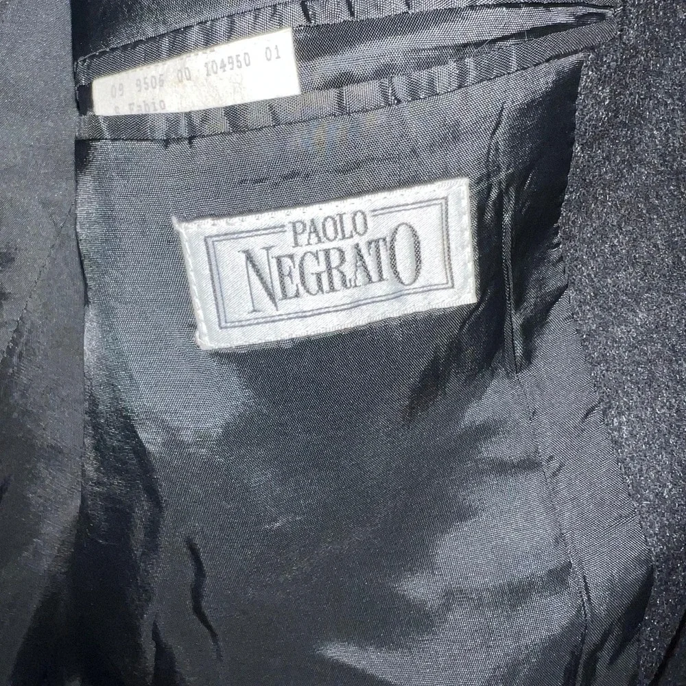 Paolo Negrato‎ Gaenslen & Völter Blazer Men's Size 38R Black Cashmere Wool Coat